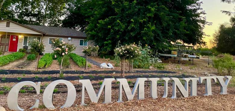 Photo of the Community letters at Soil Born Farms by Gina Marraccini